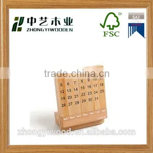 Tabletop Decoration Elegant Handmade Custom Wooden Perpetual Calendar thumbnail-3