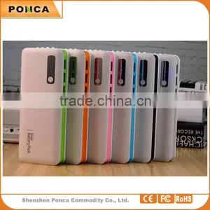 OEM Customized Logo Three Socket Port 2015 New Arrival CE Fashion Portable 15000mah Mobile Power Bank thumbnail-1