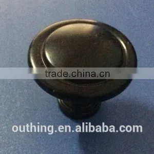 Matt Black Round Type Zinc Alloy Furniture Kitchen Cabinet Knob & Handle thumbnail-3