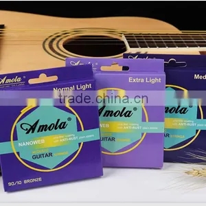 Amola Phosphor Bronze A3100 A3200 A3300 Ulra Thin Coating Acoustic Guitar Strings thumbnail-1
