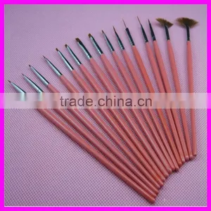 High Quality Snythetic Hair Pink Nail Art Brush thumbnail-1