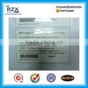 Paper/ PVC Material Prepaid Card, Scratch Card With PIN Number thumbnail-3