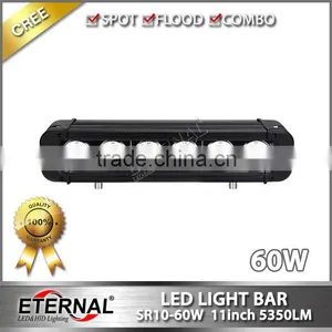 60W 11" Single Row High Power Truck Trailer Heavy Duty Machinery Equipments Outdoor Powersports Led Light Bar thumbnail-1