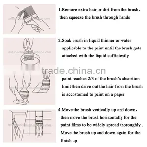 Wholesale Wall Bristle Paint Brush With Wooden Handle thumbnail-5