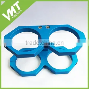 Universal CNC Billet Aluminum Fuel Oil Pump Double Fuel Pump Mounting Bracket thumbnail-1