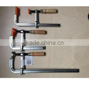 Japanese Type F Steel Forging Clamp With Wooden Handle thumbnail-1