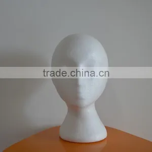 Polystyrene Women Styrofoam Foam Mannequin Head Stand Model Dummy Shop Display- thumbnail-4