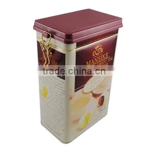 Hot Customized Tall Rectangle Tin Can for Coffee thumbnail-1