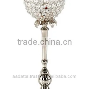 Home Decoration Beautiful Crystal Wedding Tea Light Holder thumbnail-1