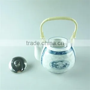 Decal Ceramic Teapots With Iron Cover and Plastic Handle in Stocklot thumbnail-2