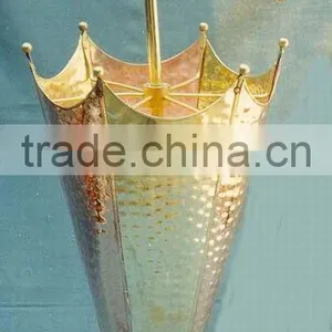 Brass & Copper Umbrella Stand, Metal Umbrella Stand, Umbrella Holder, Portable Umbrella Stand, thumbnail-3