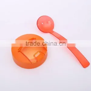 6oz Clear Glass Spice Jar With Decorative Screw Top Lid Plastic Spoon thumbnail-4