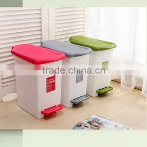 Plastic Foot Pedal Bins Step-on Garbage Cans thumbnail-1