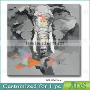 Wall Decor Abstract Elephant Painting thumbnail-1