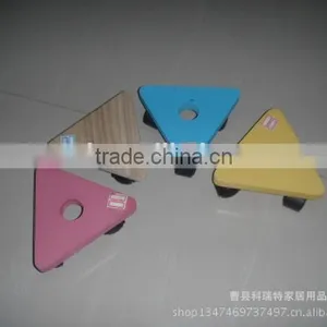 Wooden Square Flowerpot Matwooden Flowerpot Stand With Wheels Round Wooden Flower Stand Mat thumbnail-1