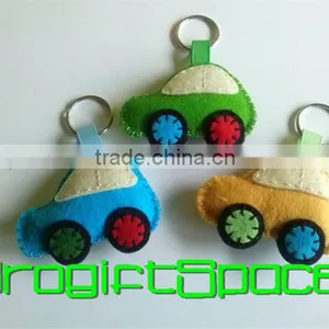 2017 Bright Color Car Felt Keychain Made in China thumbnail-1