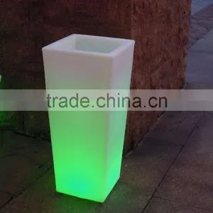 China Factory LED Luminous Plastic Plant Pot Wonderful Tall LED Flowerpot Color Changing LED Flower Pot thumbnail-6