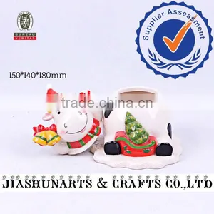 Festive Dairy Cows Coffee Tea Sugar Ceramic Storage Jar thumbnail-1