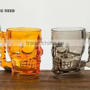New Style Wholesale 550ml LED Acrylic Drinkware Skull Plastic Cup Mug Halloween Decorations thumbnail-6