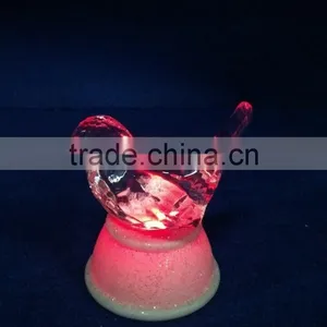 Craft LED 7colors Changing Acrylic Crystal Animal Toys Birds Gift for Sale thumbnail-6