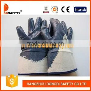 DDSAFETY Big Discount Dark Blue Nitrile Coated Cotton Hard Work Industrial Gloves thumbnail-1