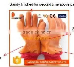 DDSAFETY Orange Pvc Glove With Knitted Cuff thumbnail-3