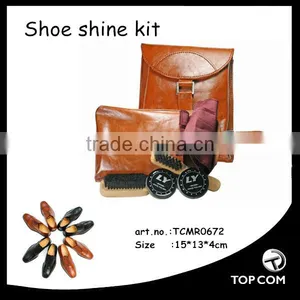 Brown Shoe Shine Kits, Shoe Polishing Kits, Cheap Shoe Care Kits thumbnail-1