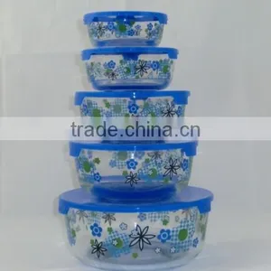 GH053 5pcs Glass Bowl Set With Deco thumbnail-3