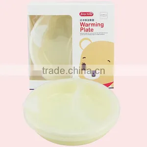 Plastic Put Hot Water Insulated Dish Keep Food Warm Baby Plate thumbnail-2
