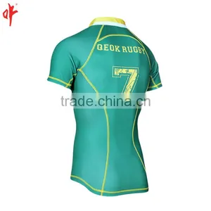 Heat Transfer Uniforms, Green Live Style,Custom Rugby Jerseys thumbnail-4