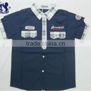 Hot Sale 100%cotton Summer Boys Shirts thumbnail-2
