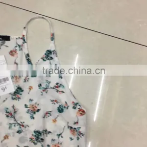 Yiwu Surplus Inventories Women Fashion Sexy Flower Printing Tank Top thumbnail-3