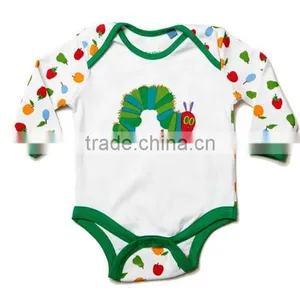 Factory Price High Quality Fruit Printed Long Sleeves Baby Jumpsuit for Cute Little Boys and Girls Rompers thumbnail-1