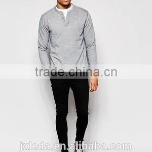 Jiangxi Mass Garm Ent Factory, 2016 Men Long Sleeve Quick Dry Slim Fit Henley Tee Shirt Overseas Custom thumbnail-4