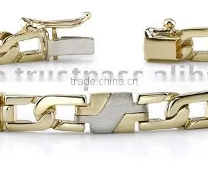 TwoTone Bracelets, Designer Bracelets , Mens Bracelets. thumbnail-1