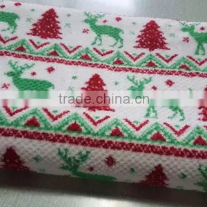 Printed Jacquard Coral Fleece Fabric thumbnail-5