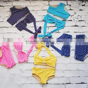 Fashionable Baby Girl Swimsuits One Piece Solid Color Child Wear Swimsuit thumbnail-1