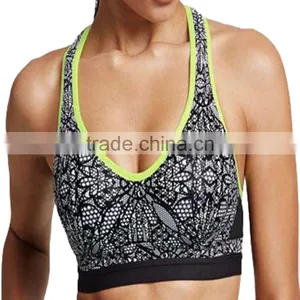 Cheap Wholesale Sports Bra Fashionable Custom Ladies Sublimation Sports Bra thumbnail-1