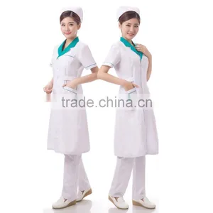 2016 Wholesale Cheap Hospital Uniform Designs Short Sleeve Nurse Uniform thumbnail-3