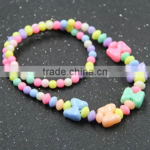 Zm35071a Korean Colorful Jewellery Children Statement Beads Necklace Set thumbnail-4