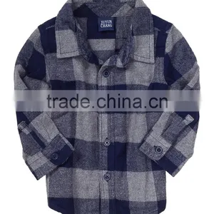 Wholesale Padded Flannel Shirt With White&blue thumbnail-1