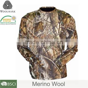 100% Merino Wool Hunting Equipment Camouflage Clothing,wholesale Camo t Shirts thumbnail-1