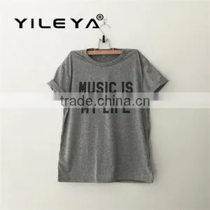 Fashionable Top Quality Print Polyester T-shirt thumbnail-3