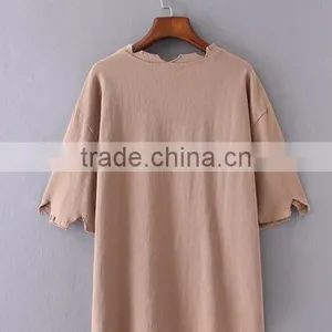 2017 Fashion Women's Casual Pocket Shirt Short-sleeved Ladies Urban t Shirts Wholesale thumbnail-5