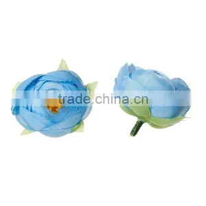 Terylene Artificial Flower Decoration Millinery Blue 45.0mm(1 6/8") x 45.0mm(1 6/8"), 5 PCs thumbnail-1