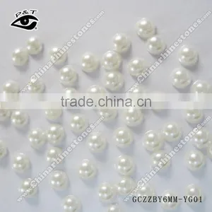 Hot Fix Pearl Dome Epoxy Rhinestone 6mm Glow in Dark White Pearls thumbnail-1