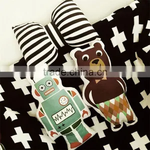 2016 Hot Sale Children Baby Robot/Bear Cartoon PP Cotton Safe Comfortable Touch Pillow Northern European Style Home Decoration thumbnail-1