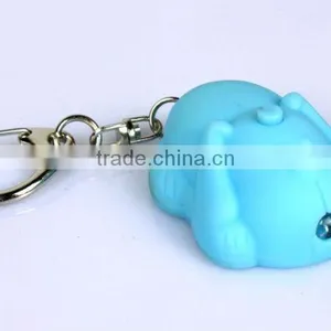 Dog LED Light Keychain Promotion Gift With Sound Printed Logo thumbnail-1