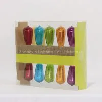 UL Listed Christmas Decorative ST40 Multicolour MERCURY Finish Edison Bulbs 10 Light String thumbnail-3