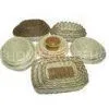 White Woven Fruit Storage Baskets Washable , Poly Rattan Basket thumbnail-1
